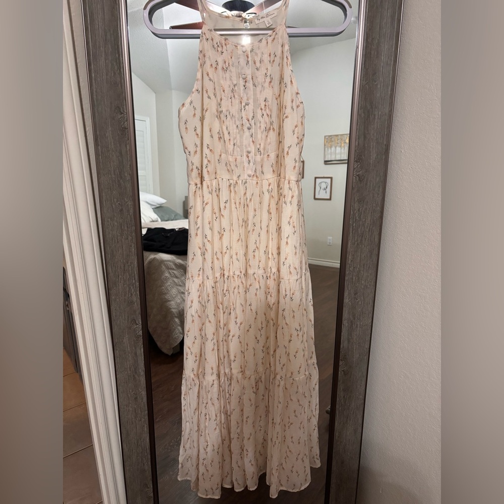 Floral Cream Maxi Dress